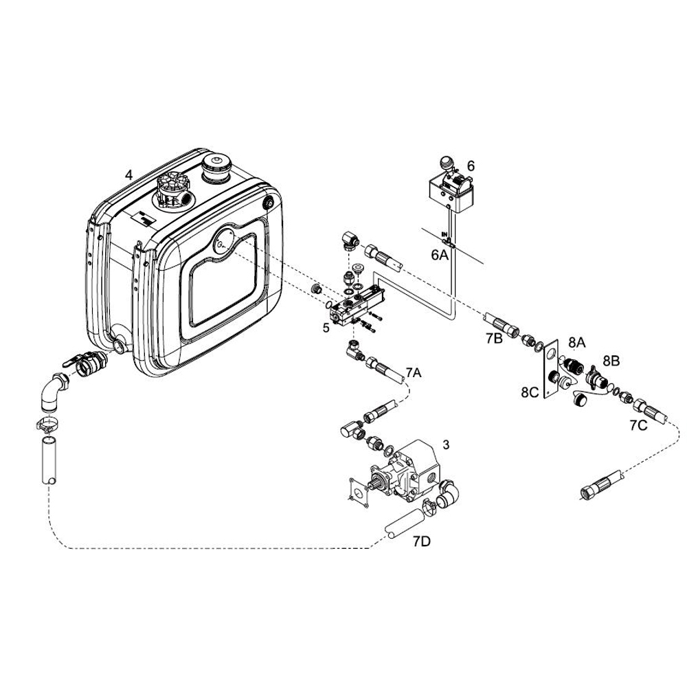 Комплект гидравлики для самосвала MAN автоматическая коробка - ZF с интардером 